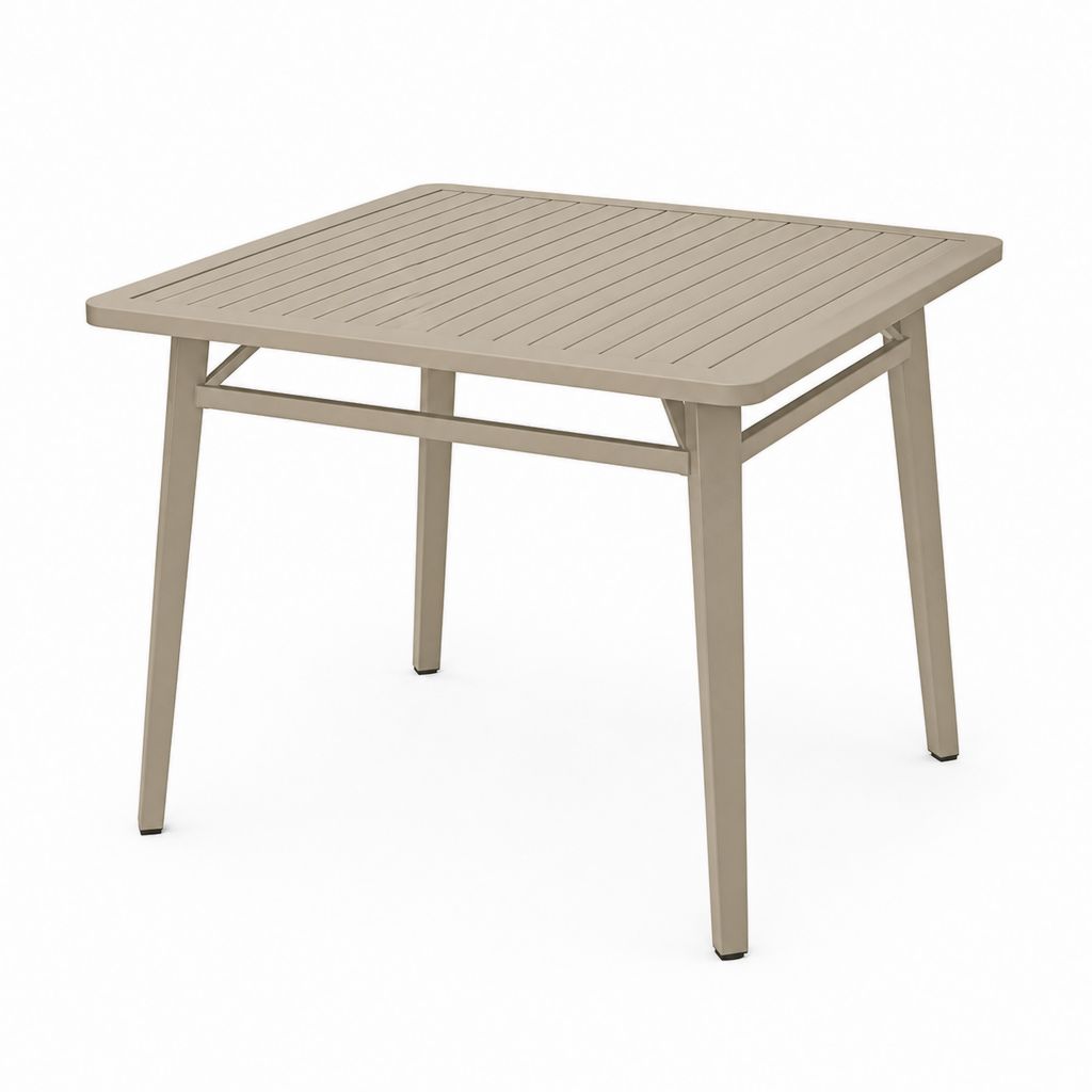 Gartentisch Aluminium Taupe rechteckig 160 x 90 x 74 cm