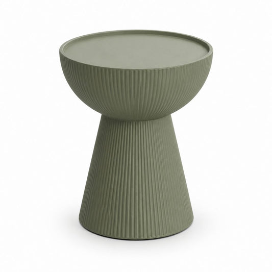 Beistelltisch Salbeigrün aus PP Kunststoff rund Ø 40 cm Höhe 45 cm