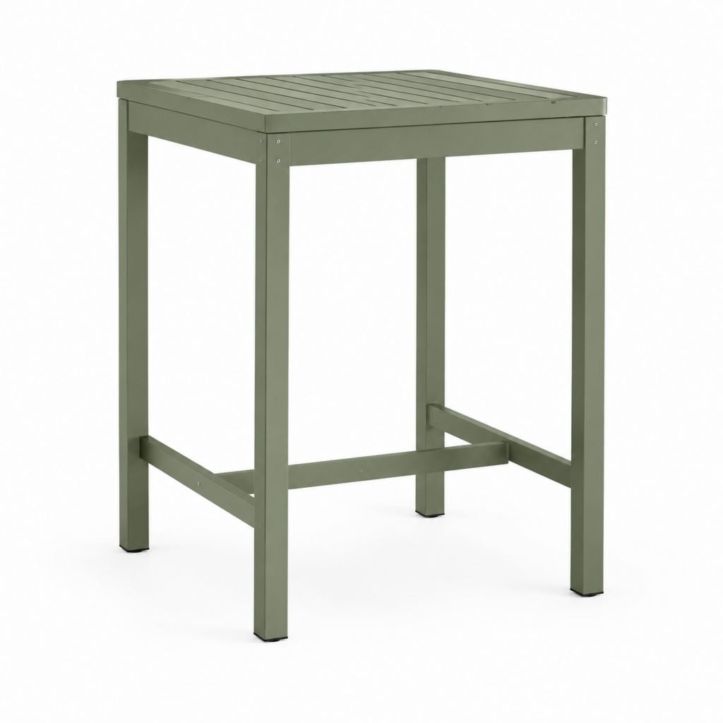 Stehtisch Gartentisch Olivgrün Aluminium quadratisch 70 x 70 x 110 cm